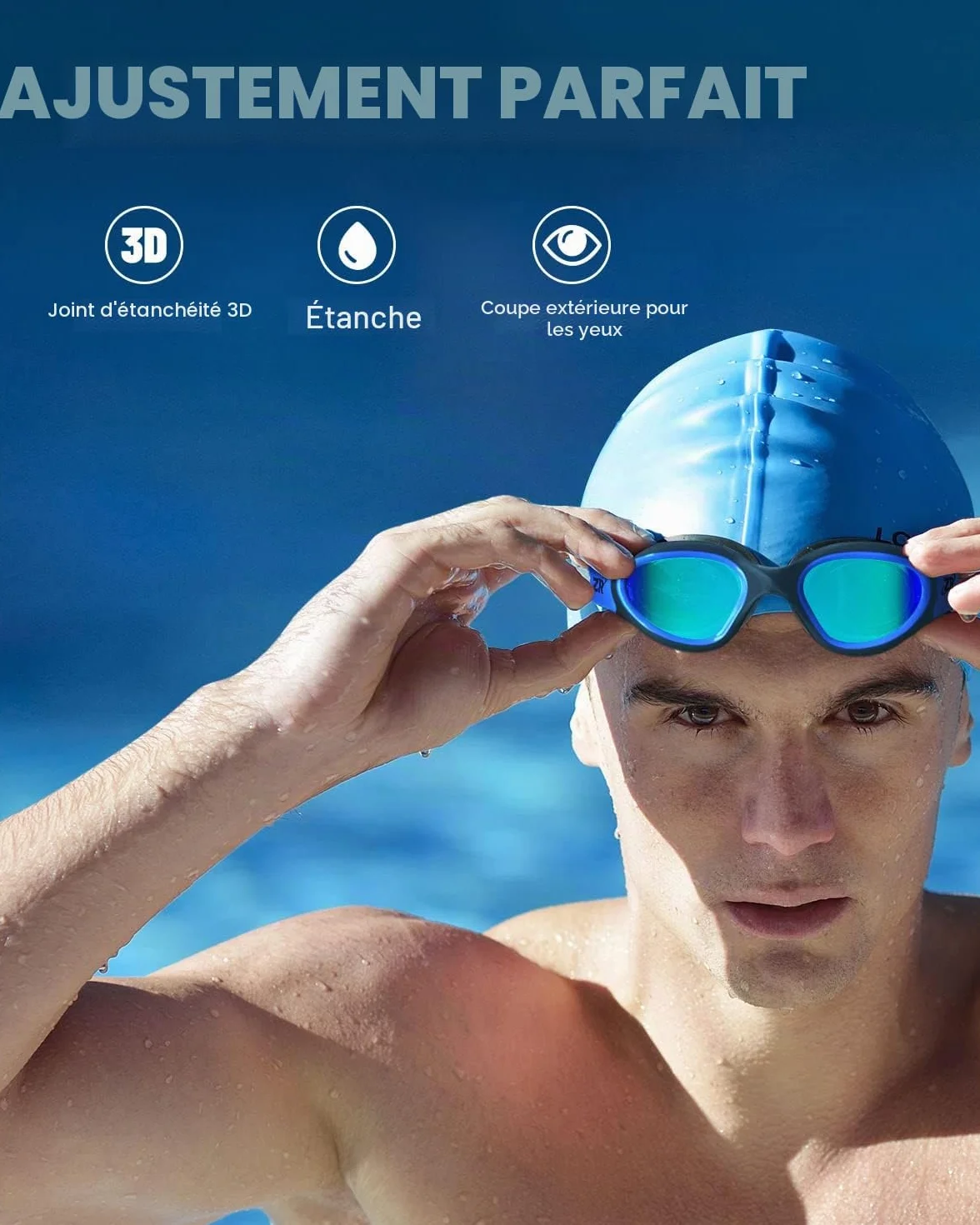 ZIONOR G1 Lunettes de Natation Polarisées Mirror Anti Buée Anti UV Unisex Adulte
