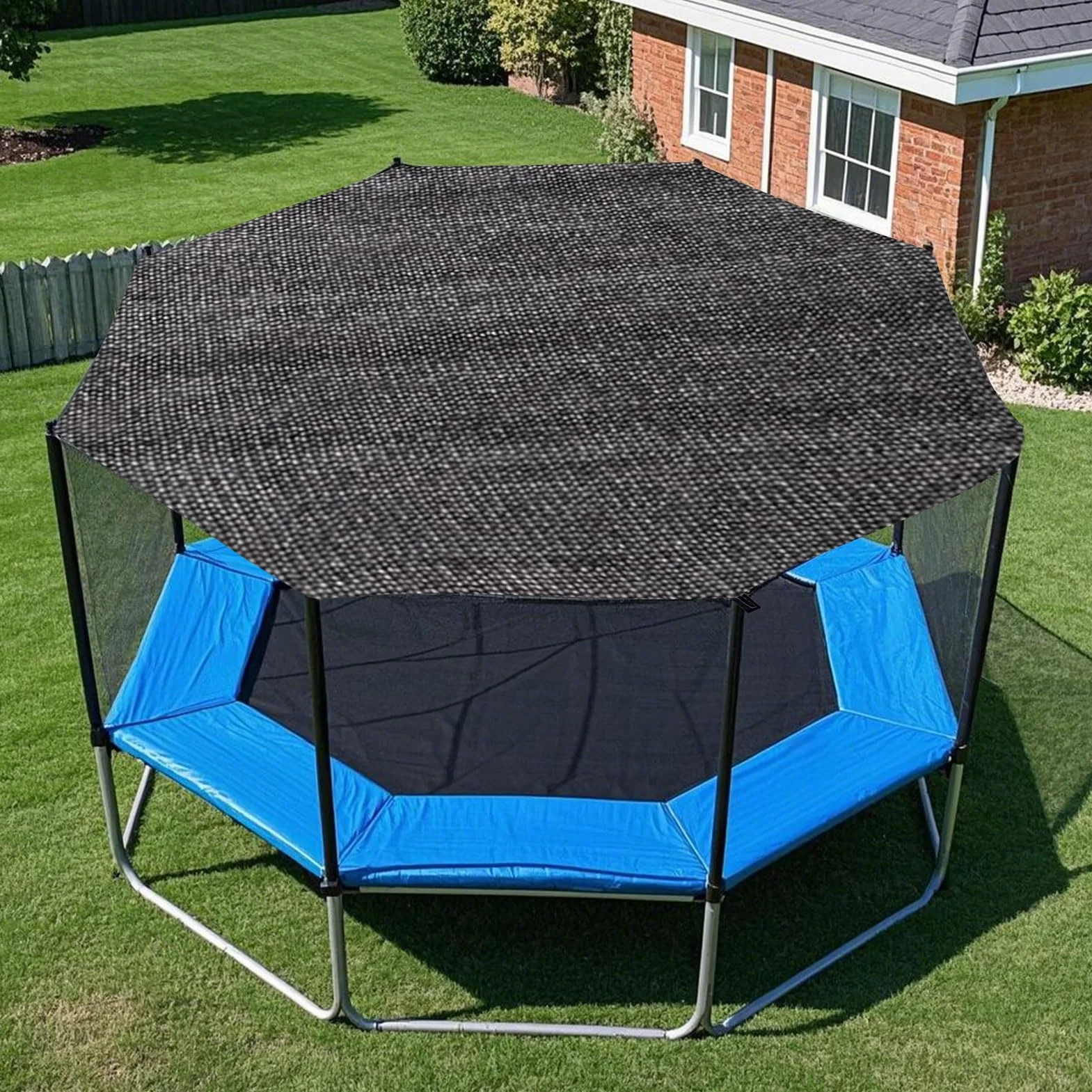 FUFRE Bâche de protection solaire pour trampoline - Diamètre : 183, 244, 305, 366 cm - Pour 6/8 barres - Résistant aux UV - Accessoire de trampoline