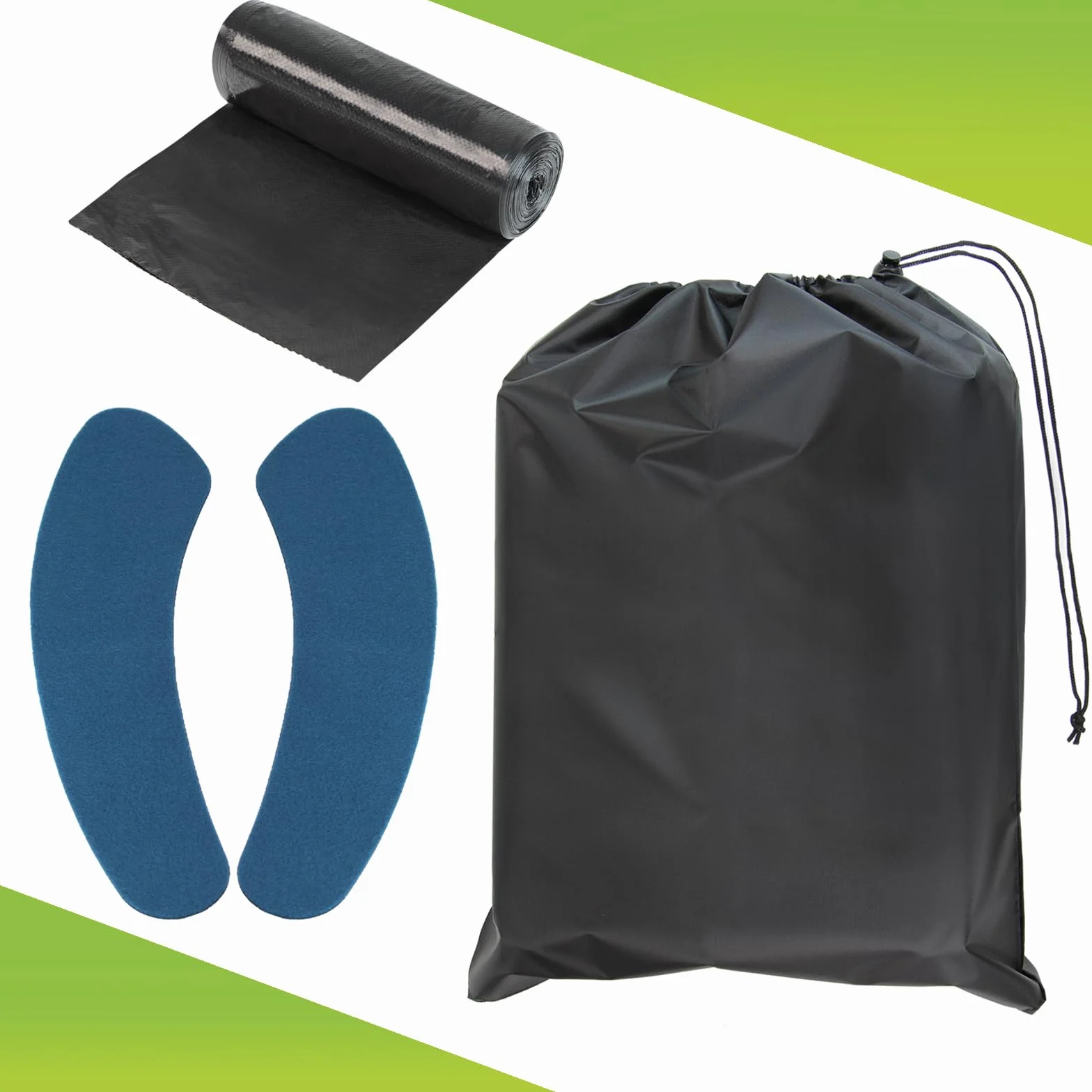 Montafox Toilette Portable Camping Max 150 kg Toilettes Mobiles WC Toilettes Pliables Sèches Séparées 12 Sachets Stables
