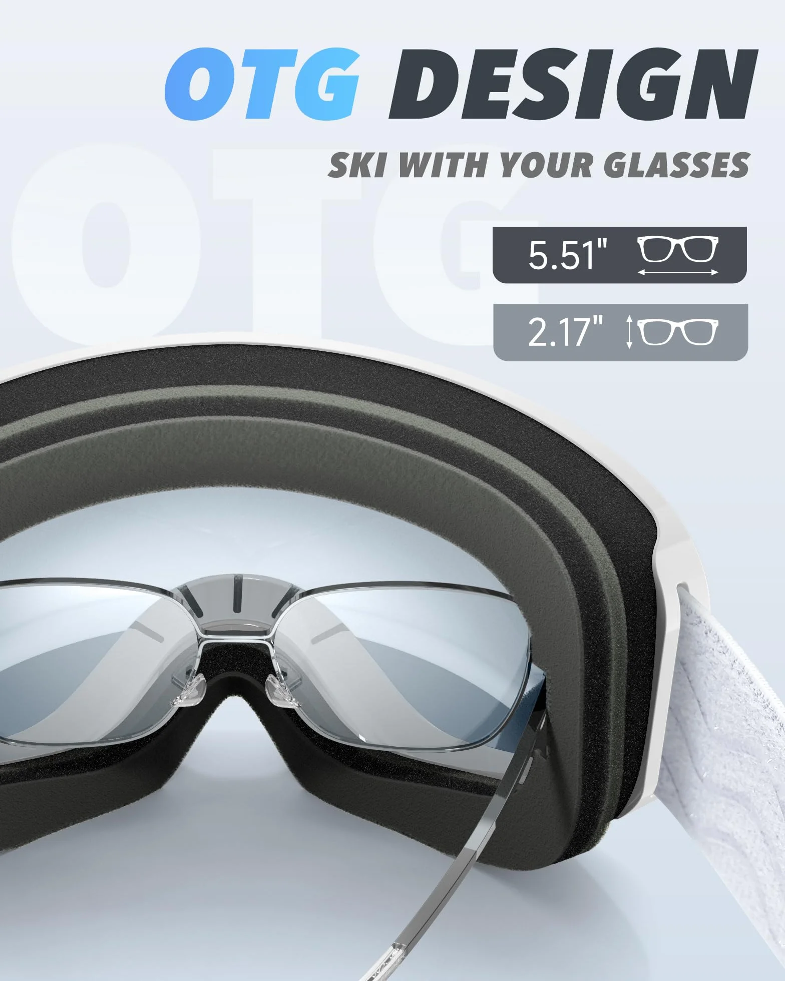 Masque et Lunettes de Ski Moto Skateboard supérieure pour Homme Femme, 100% Anti-UV, Anti-poussière, Anti-Buée, Coupe-Vent double lentille Motoneige Moto Lunettes Ski Goggles, pour Ski, Surf