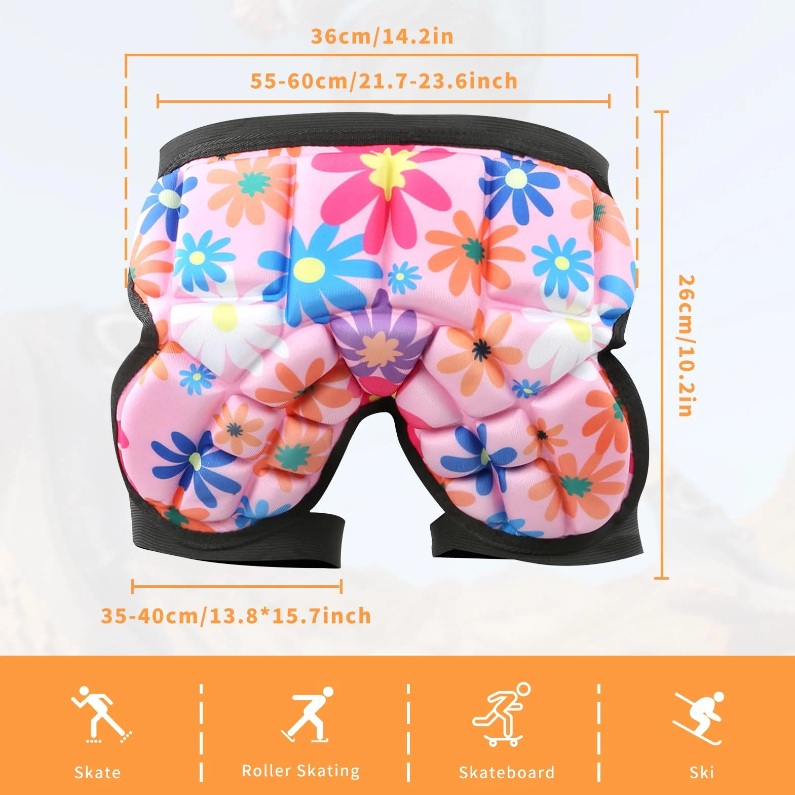 Topyond Protection des Hanches Enfants Ski Patinage Roulettes Snowboard Coussinet Fesses