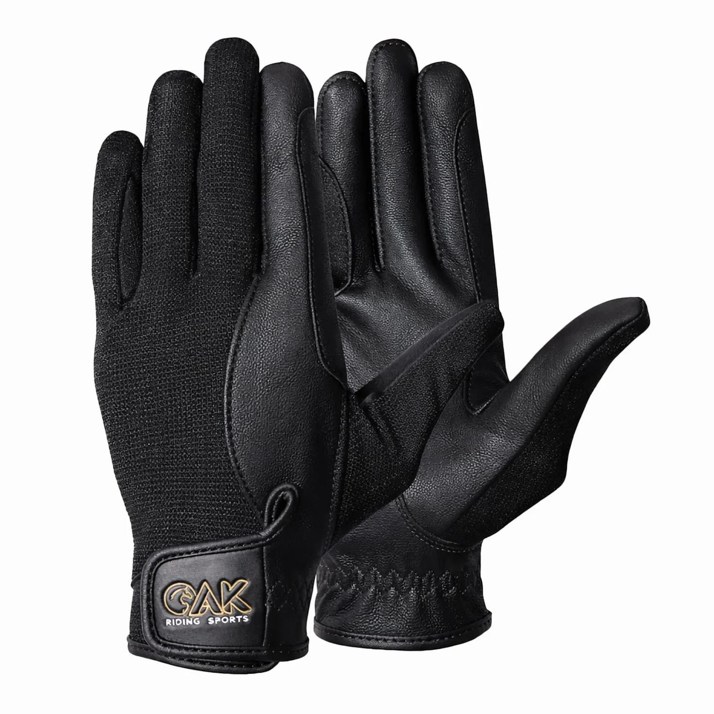 AK Solar Tech Gants d'équitation en cuir souple avec maille respirante