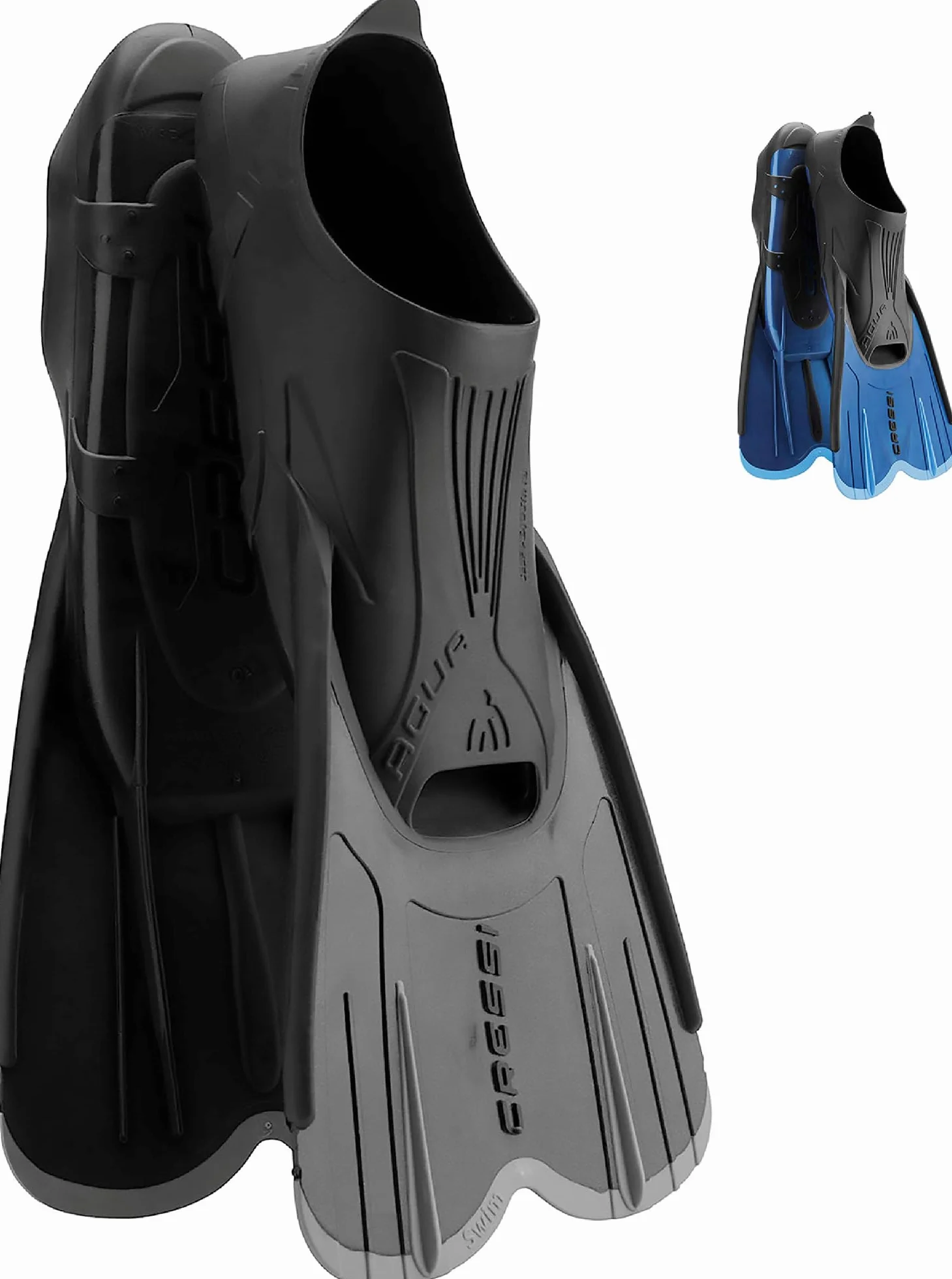 Cressi Agua Short Fins - Palmes Courtes Légères et Réactives pour la Natation et Snorkeling, Unisexe Adultes et Enfants