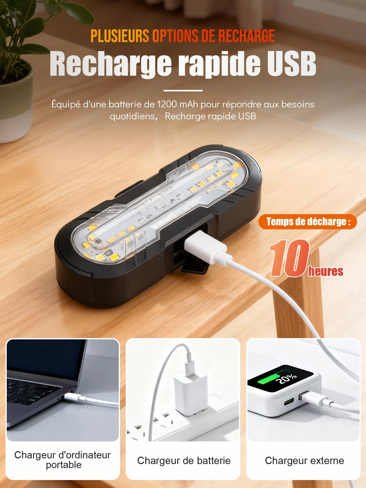Clignotant de Vélo avec Télécommande,Résistant à l'eau Feu Arrière de Vélo avec Klaxon Bell 70dB,6 Modes D'éclairage Rechargeable par USB,Accessoires Vélo VTT pour Cyclisme