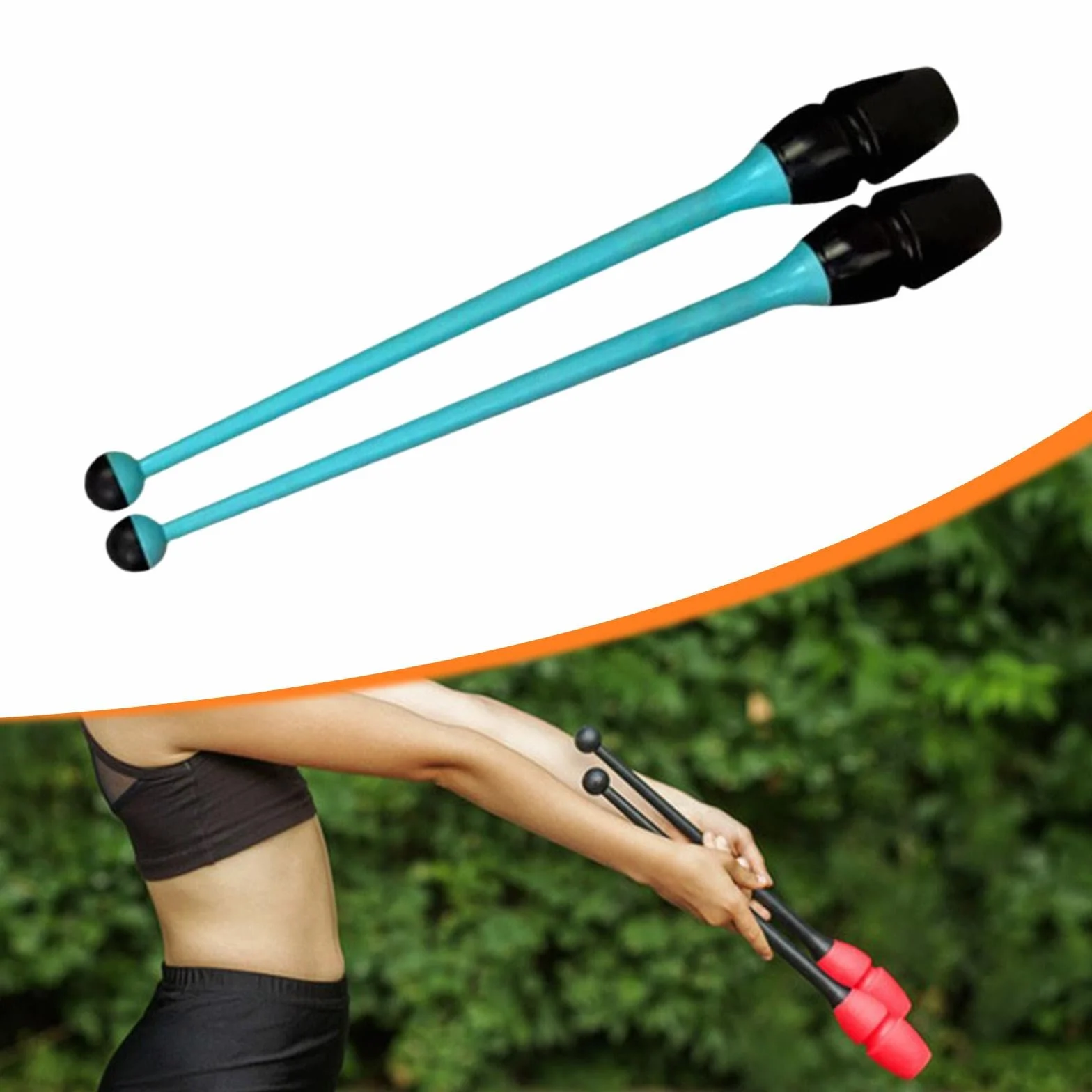 Barres de Gymnastique Rythmique Connectables 36 cm Caoutchouc PP Équipement d'Entraînement