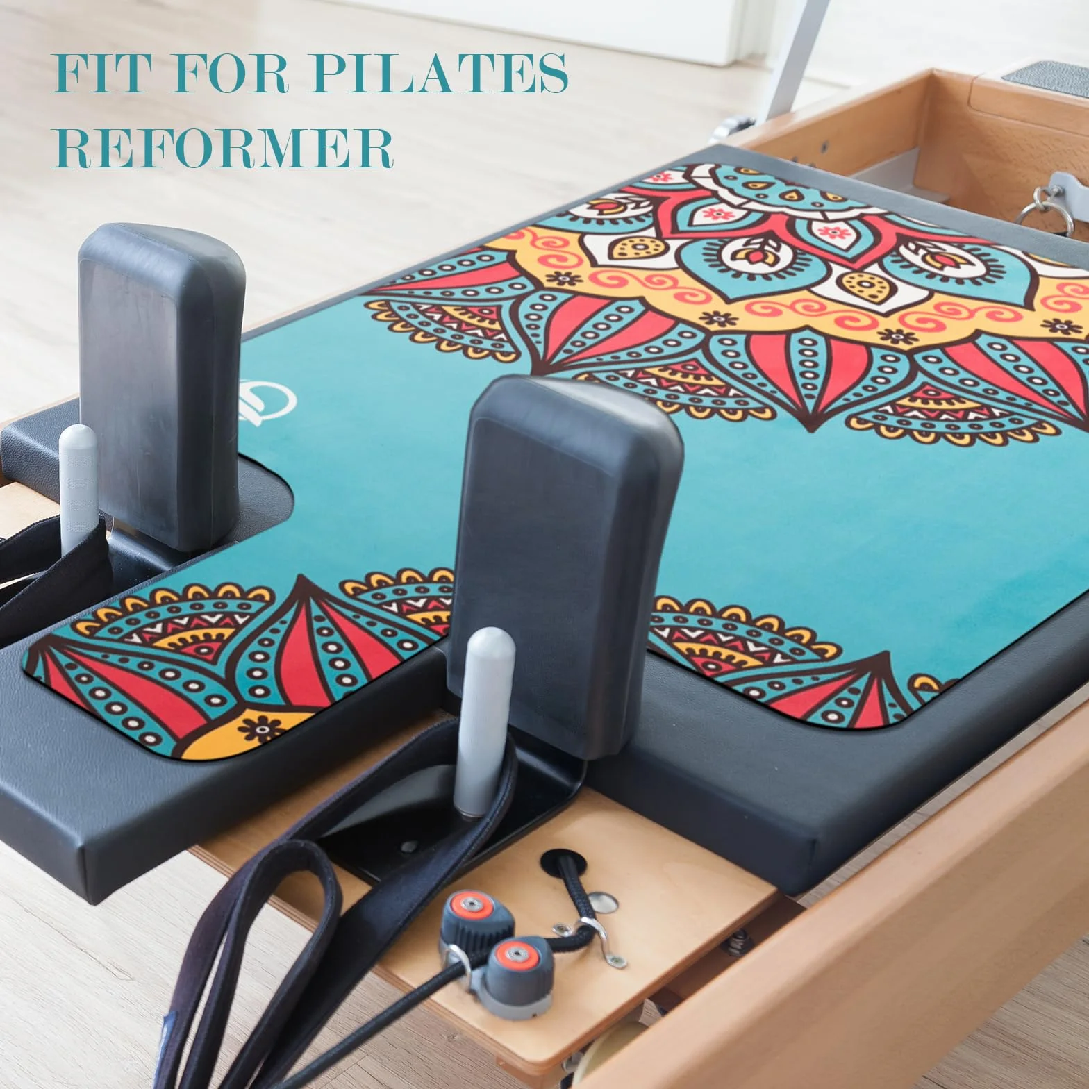 Tapis de Réforme Pilates Antidérapant 96 x 56 cm Housse pour Machine d'exercice