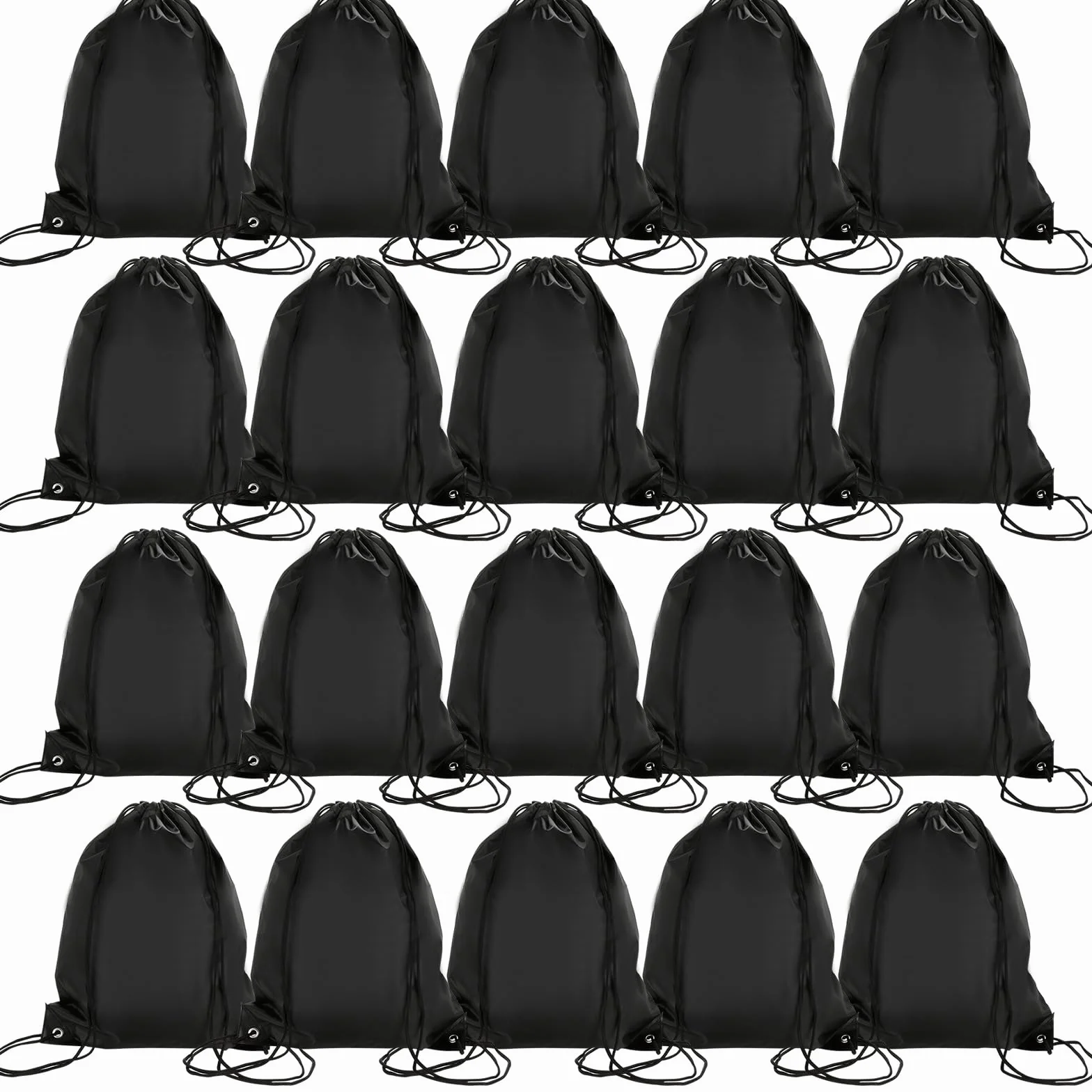 DAJAVE Lot de 20 Sac à dos Sport Gym Sack Sport Gymnastique Natation Sac Cordon de Sport Imperméable Voyage Chaussures école maternelle Adultes et Enfants