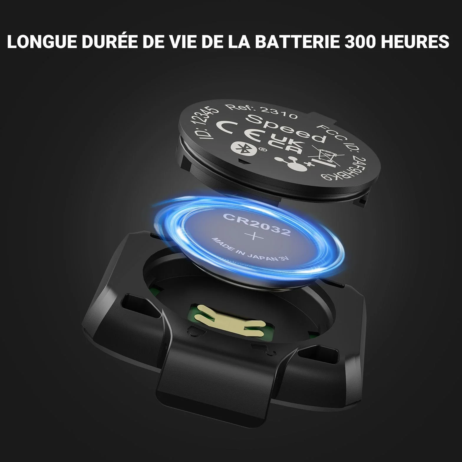 COOSPO BK9S Capteur de vitesse/cadence Bluetooth 5.0 ANT+ sans fil IP67 étanche