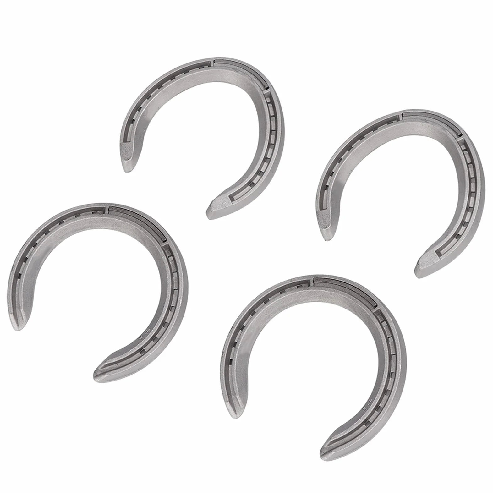 Kit de Fer à Cheval en Alliage d'aluminium 4 Pièces, Fers à Cheval de Sport Durables pour Les Courses de Chevaux avec Différentes Tailles pour Un Ajustement Optimal (4)