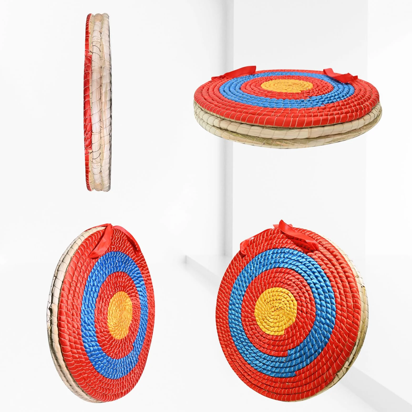 Cible de tir à l'arc et sports d'arme, cible de paille Archery Target pour adulte (diamètre 50 cm, épaisseur 3 couches, 6 cm)