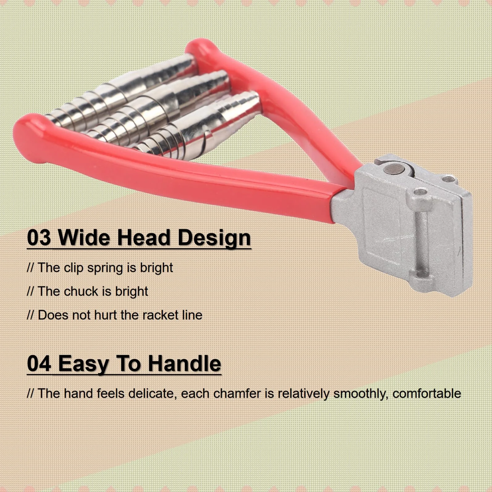 Pince à Corder à 3 Ressorts Racquet Stringer clamp pour Raquette de Tennis