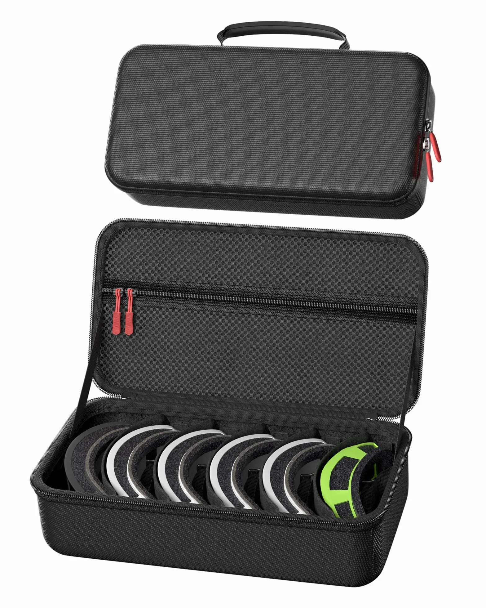 ProCase Grand Étui à Lunettes de Ski, Housse Rigide et Rangement Protégé Masque de Ski avec Poignée, Boîte pour Masque, Sac de Transport Goggle Case Protection