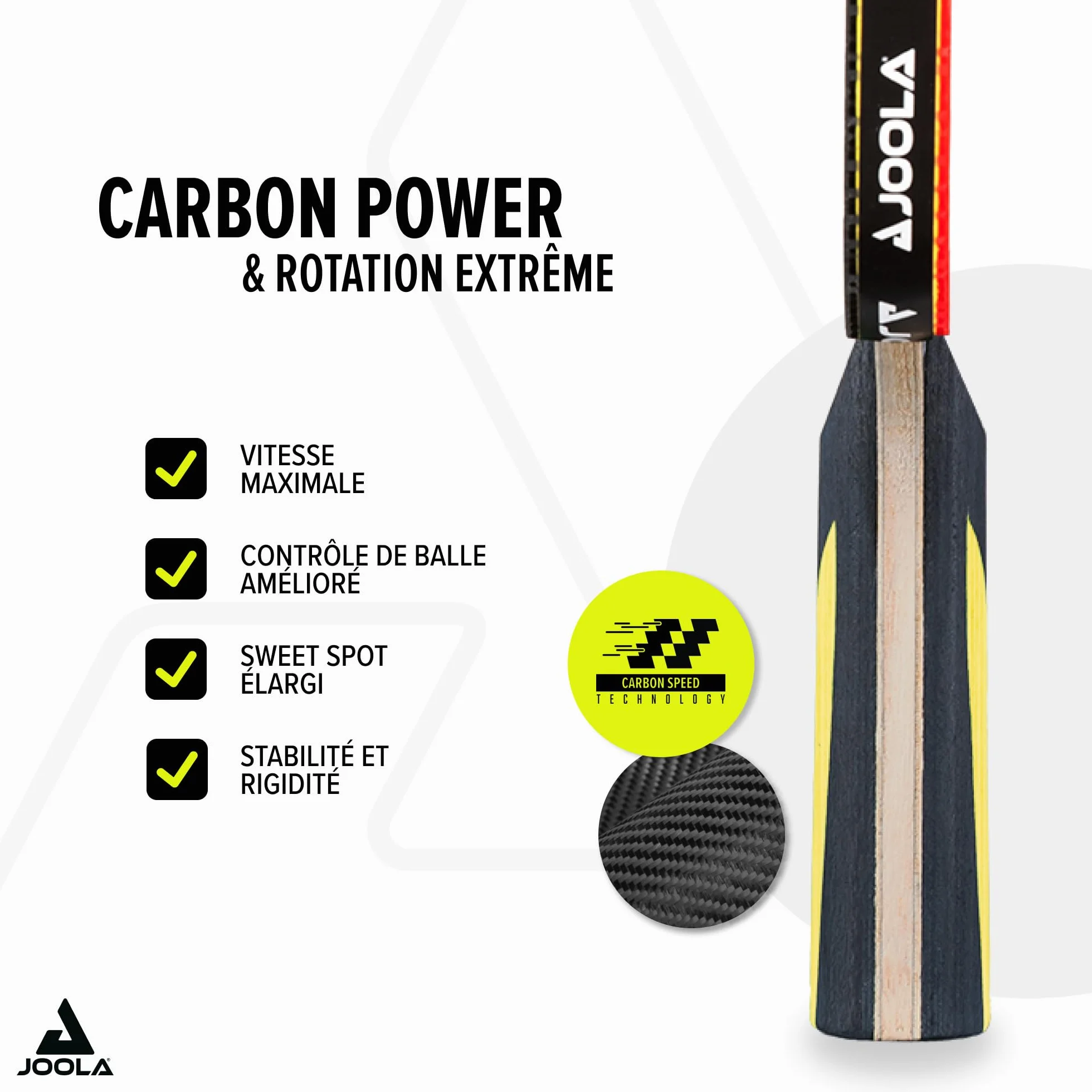 JOOLA CARBON PRO Raquette de tennis de table compétition ITTF