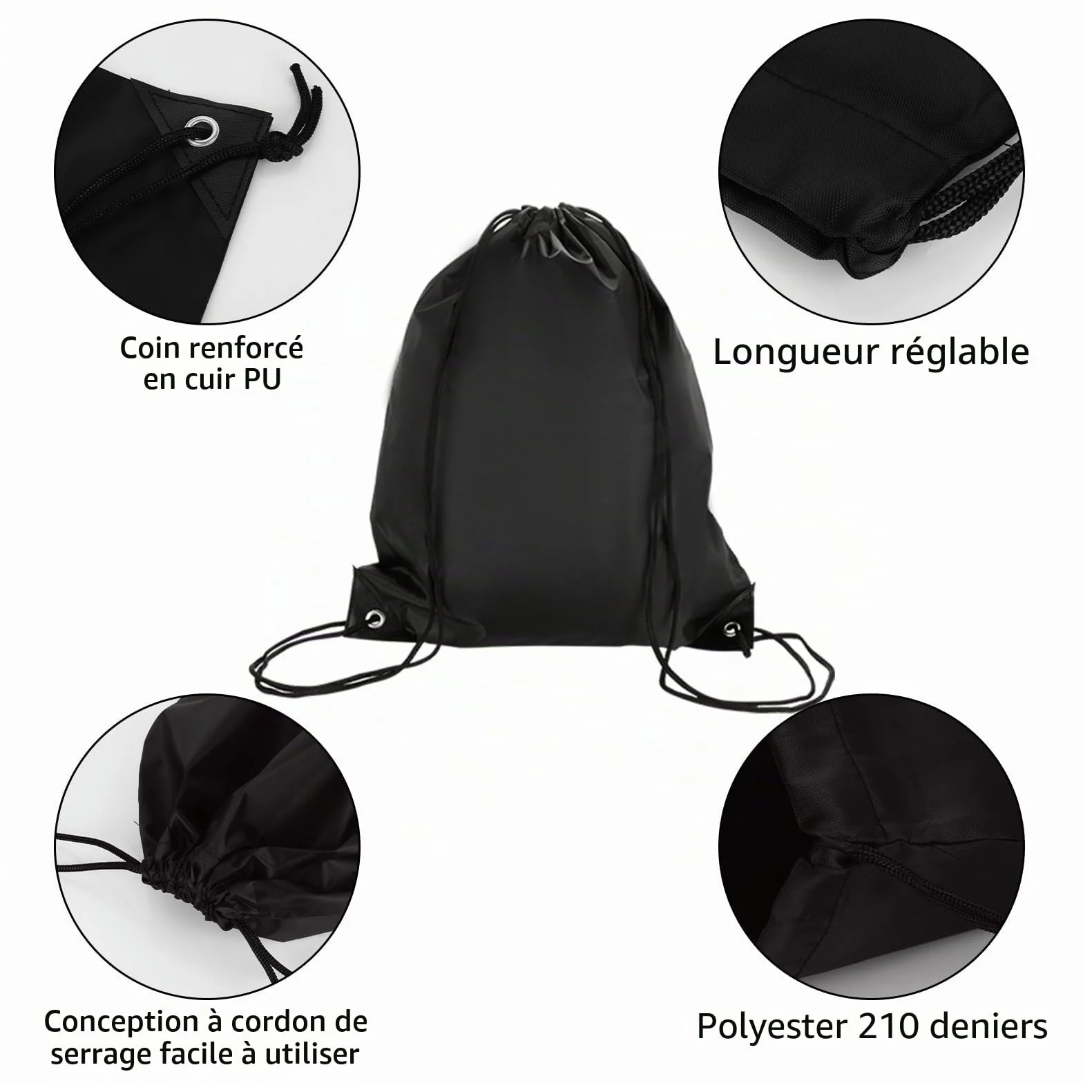 DAJAVE Lot de 20 Sac à dos Sport Gym Sack Sport Gymnastique Natation Sac Cordon de Sport Imperméable Voyage Chaussures école maternelle Adultes et Enfants